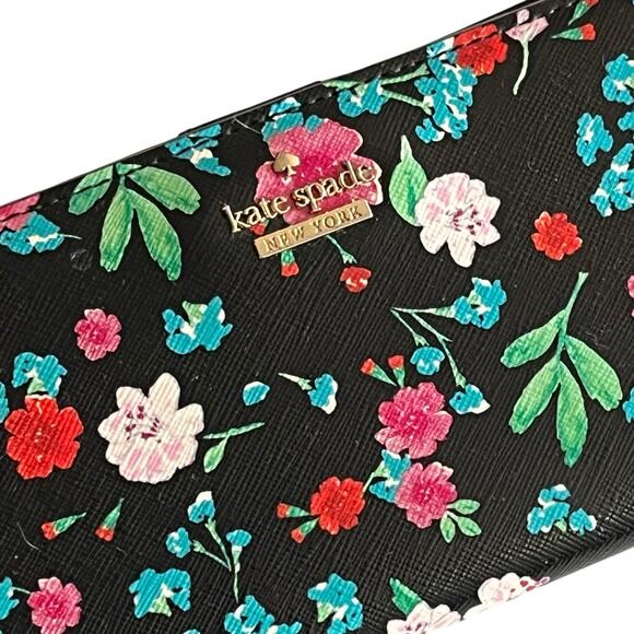 KATE SPADE Medium Stacy Cameron Street Jardin Floral Slim BiFold Leather Wallet - Picture 3 of 13